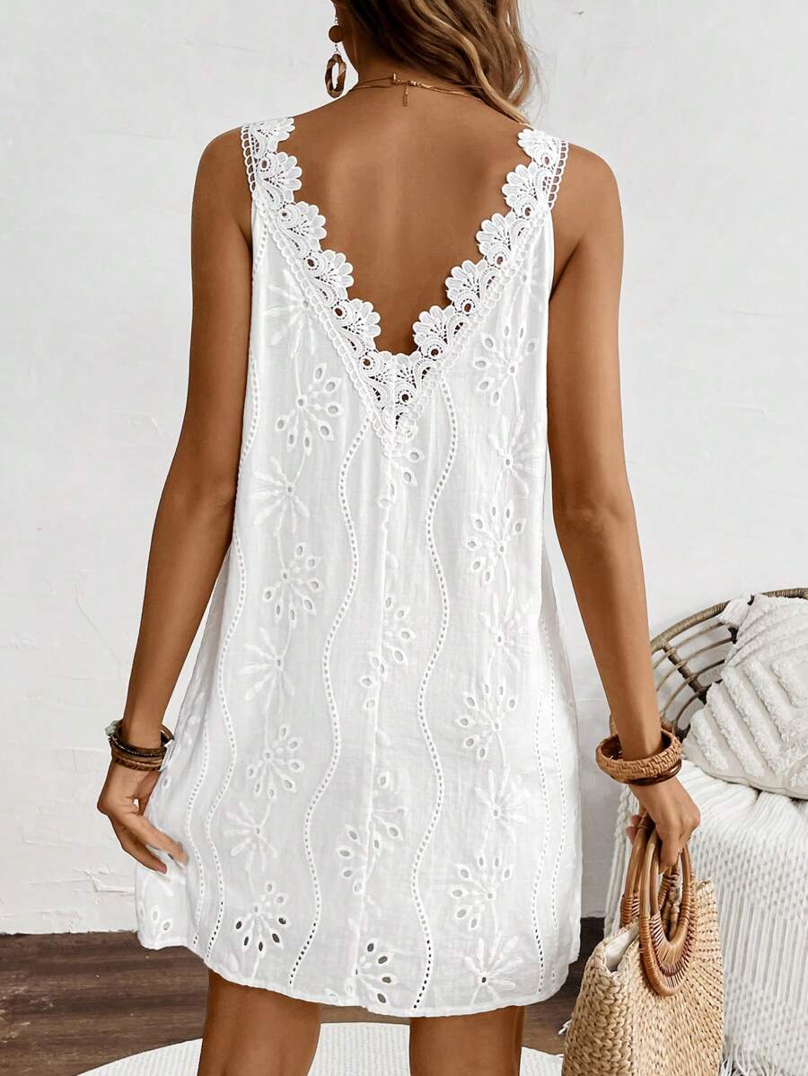 Breezaya™ Vestido Simples e Sólido para Uso Diário Sem Mangas, Roupas de Praia e Férias para Mulheres