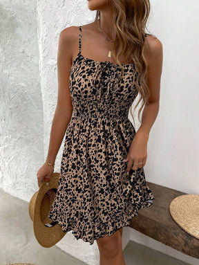 Breezaya™ Vestido casual de alça do tipo spaghetti com estampa all-over para férias