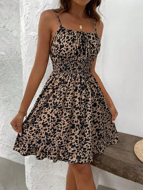 Breezaya™ Vestido casual de alça do tipo spaghetti com estampa all-over para férias