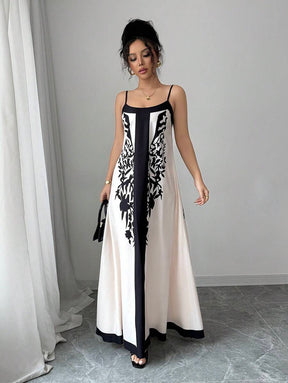 Breezaya™ Vestido Casual Floral Estilo Novo com Alças Finas para Mulheres, Fashion Férias