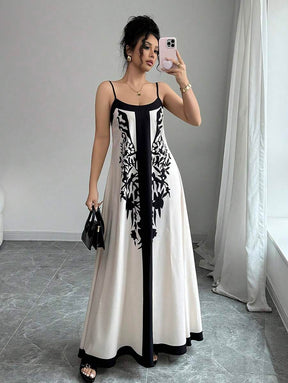 Breezaya™ Vestido Casual Floral Estilo Novo com Alças Finas para Mulheres, Fashion Férias