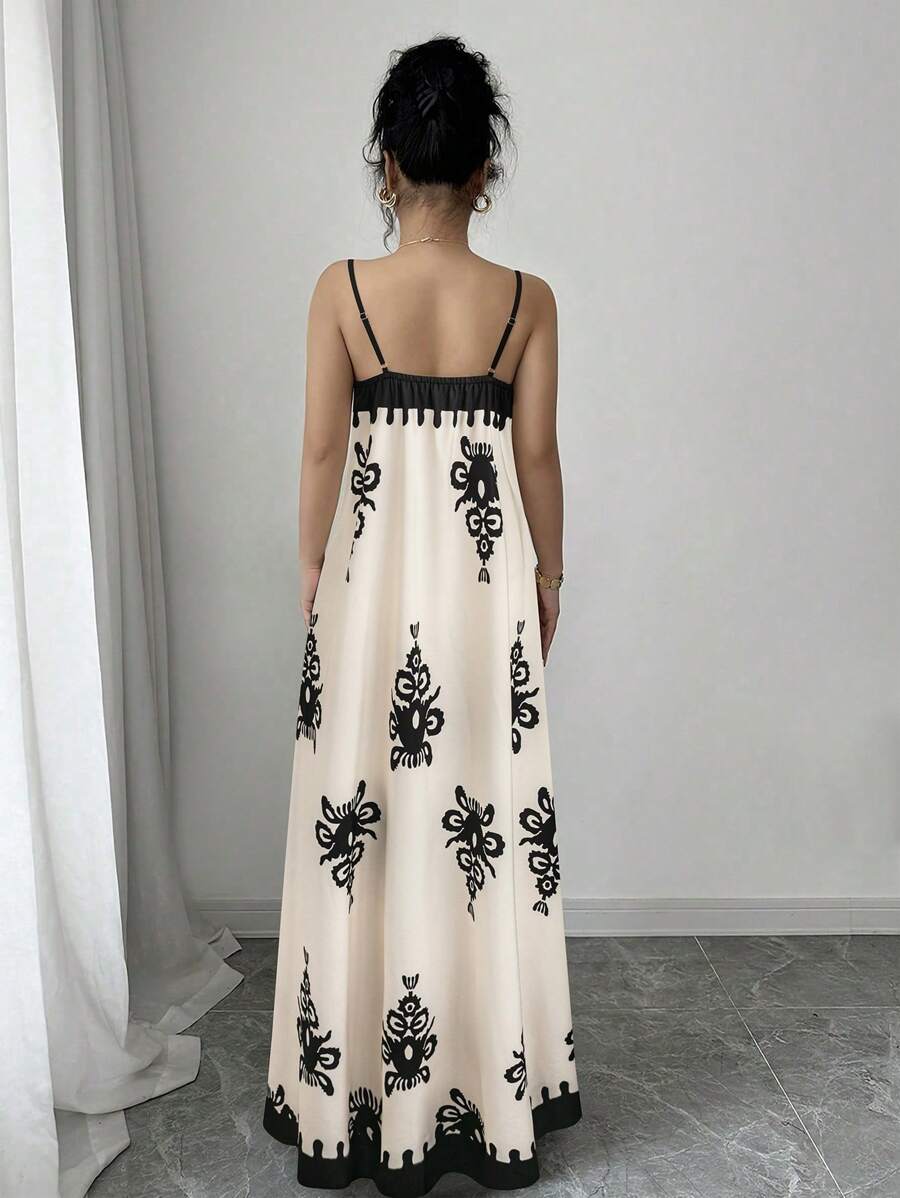 Breezaya™ Vestido Casual Floral Estilo Novo com Alças Finas para Mulheres, Fashion Férias