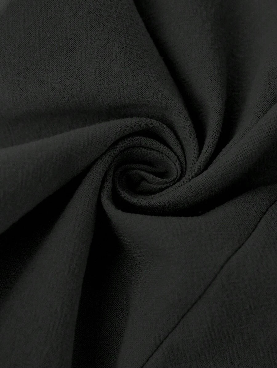 Breezaya™ Macaquinho Feminino de Cor Sólida Sem Mangas, Vestimenta Casual de Férias